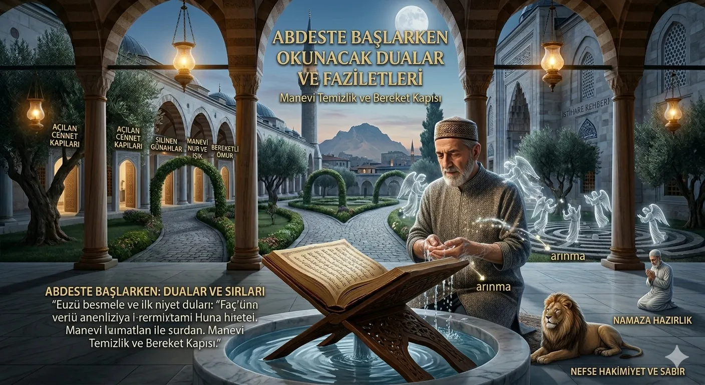 Abdeste Başlarken Okunacak Dualar ve Faziletleri