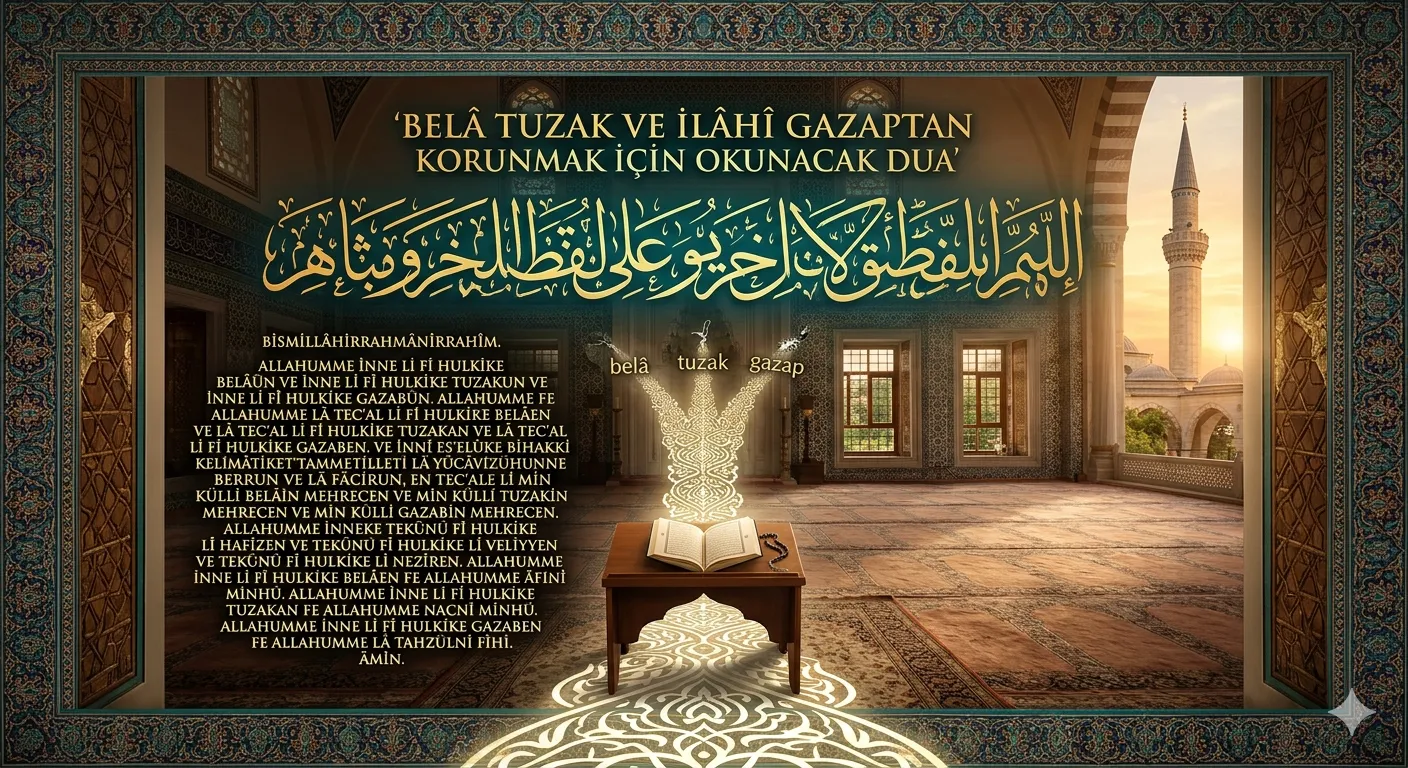 Belâ Tuzak ve İlâhî Gazaptan Korunmak İçin Okunacak Dua