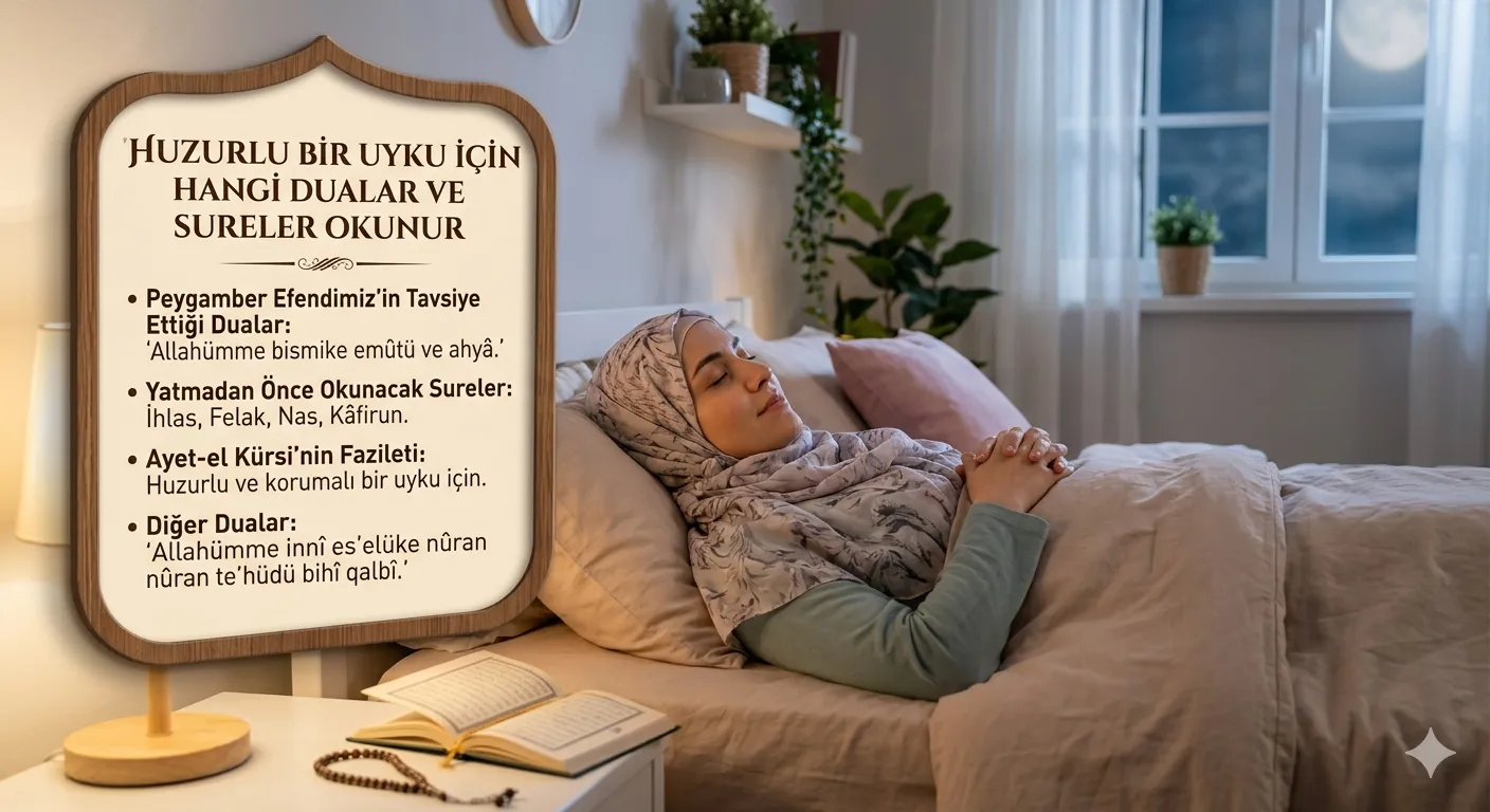 Huzurlu Bir Uyku için Hangi Dualar ve Sureler Okunur